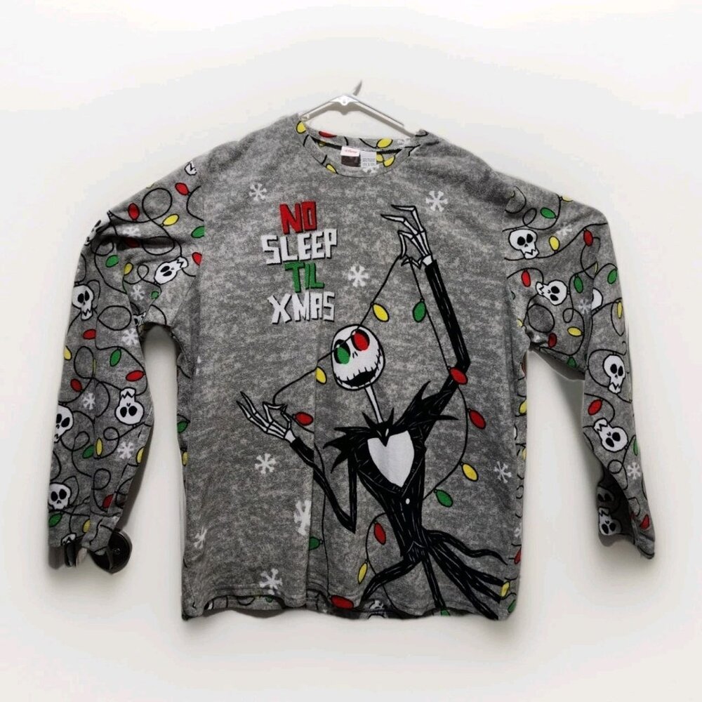 Nightmare Before Christmas Pajama Top Adult XL Jack Skellington Fleece Sleepwear
